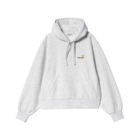 Bluza z kapturem damska Carhartt WIP American Script Hooded Sweatshirt szara (I033650-482XX)