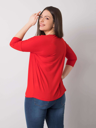 Czerwona wiskozowa bluzka plus size (RV-BZ-6329.43P)