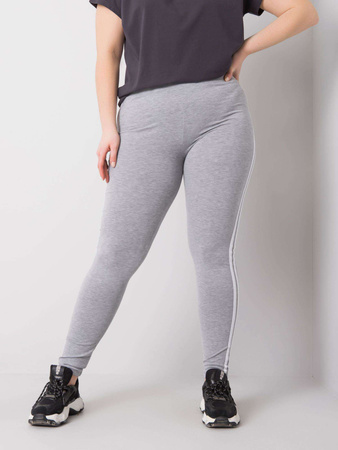 Szare melanżowe legginsy plus size (RV-LG-6302.53)