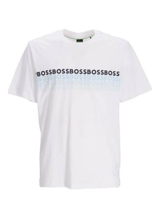 Koszulka męska T-shirt Hugo Boss bawełniana biała (50488785-100)