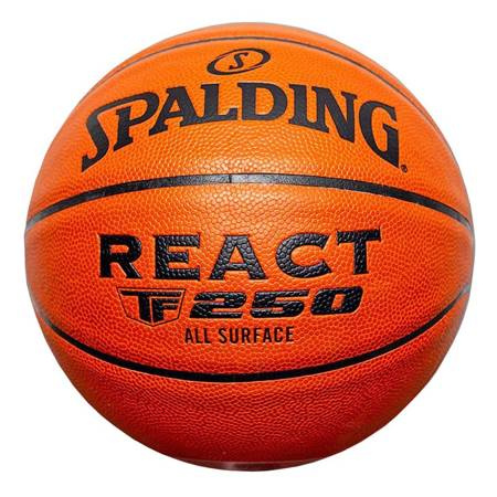 Piłka do koszykówki REACT TF-250 LOGO FIBA SPALDING - 7 689344407005
