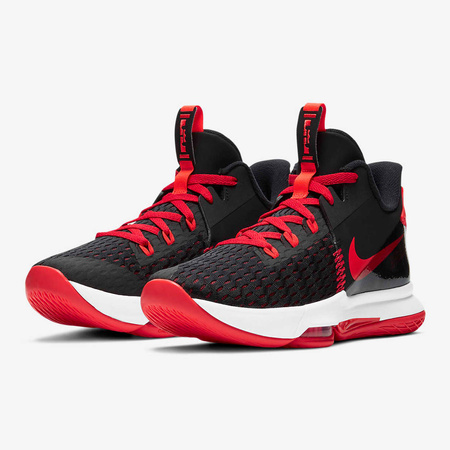 Buty do koszykówki męskie czarno-czerwone Nike Lebron Witness V (CQ9380-005)