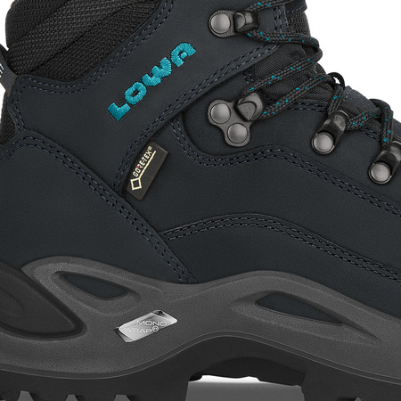 Buty trekkingowe damskie Lowa RENEGADE GTX MID Ws gore-tex wysokie wodoodporne asphalt/turquoise (320945 9368)