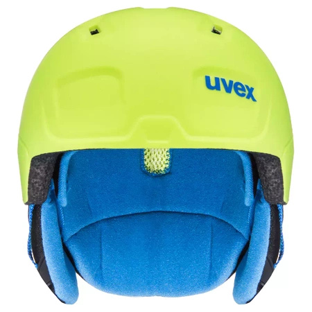 Kask narciarski dziecięcy Uvex Manic Pro zielony Lime Blue Met (56/6/224/64)