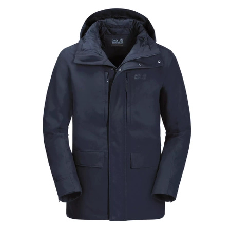 Kurtka męska z kapturem wodoodporna Jack Wolfskin WEST COAST JACKET night blue (1110811_1010)