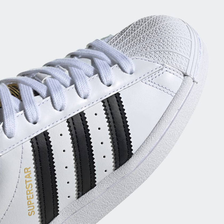Sneakersy młodzieżowe Adidas Superstar J buty sportowe skórzane białe (FU7712)