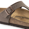 Japonki damskie Birkenstock Gizeh Birko-Flor Nubuck Mocha Mocca narrow wąskie brązowe (043753)