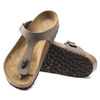 Japonki damskie Birkenstock Gizeh Birko-Flor Nubuck Mocha Mocca narrow wąskie brązowe (043753)